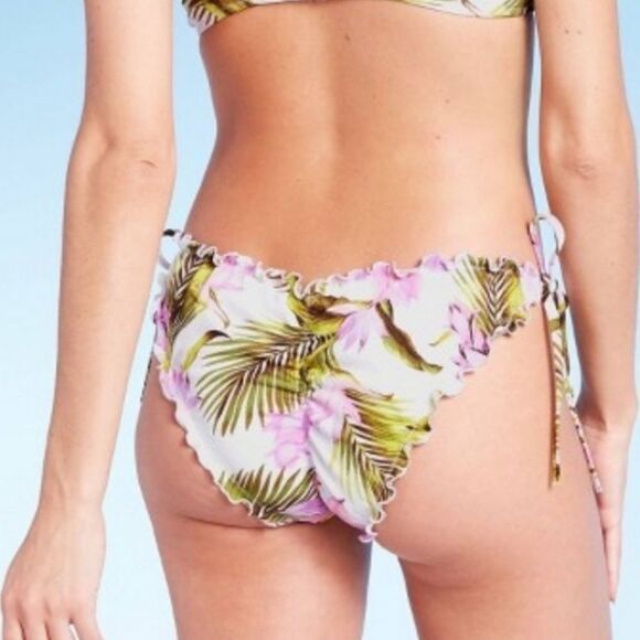 Shade & Shore Floral Bikini Low Coverage Cheeky, Size M, NWT - Picture 2 of 9